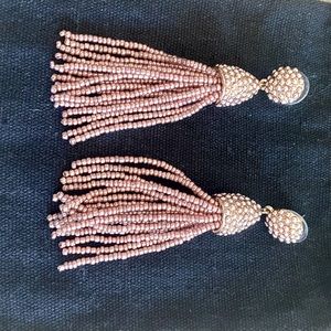 Rose Gold Baublebar Pinata Tassel Statement Earrings